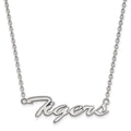 Sterling Silver Rhodium-plated LogoArt Clemson University Tigers Large Script 18 inch Necklace