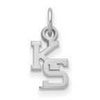 Sterling Silver Rhodium-plated LogoArt Kansas State University K-S Extra Small Pendant