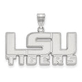 14k White Gold LogoArt Louisiana State University L-S-U Tigers Medium Pendant