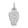 Sterling Silver Rhodium-plated LogoArt North Carolina State University Wolf Extra Small Pendant