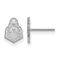 Sterling Silver Rhodium-plated LogoArt Purdue University Boilermakers Train Logo Extra Small Post Earrings