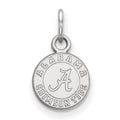 14k White Gold LogoArt University of Alabama Crimson Tide Extra Small Disc Pendant