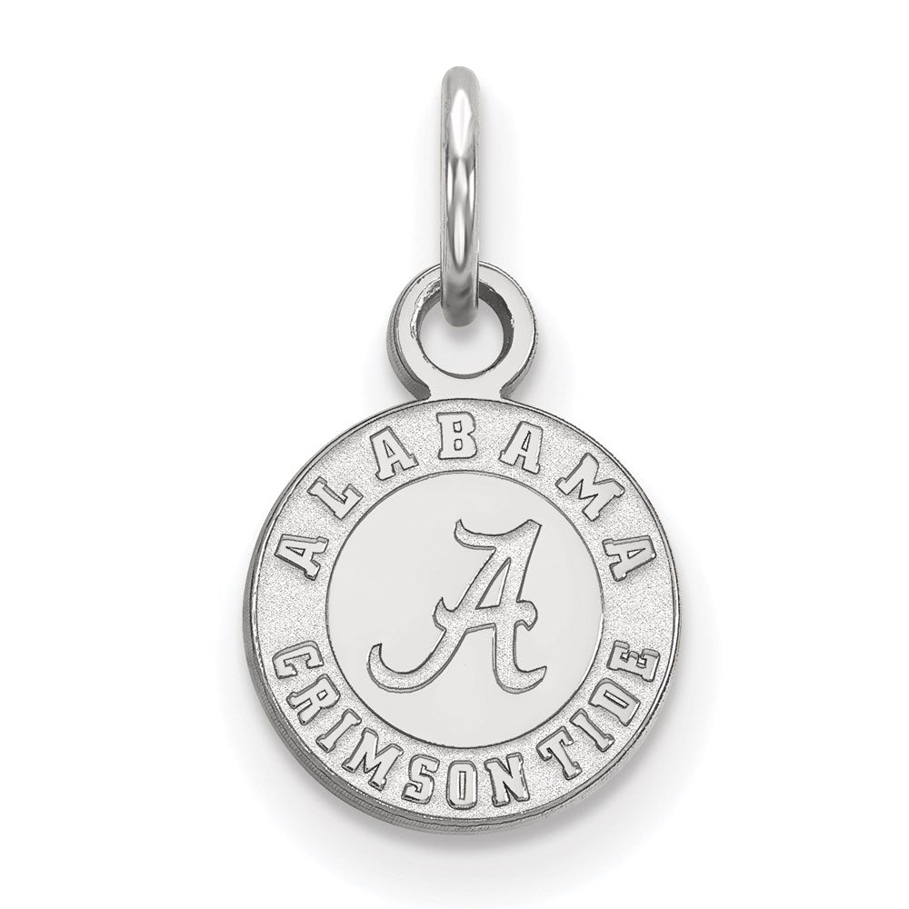 14k White Gold LogoArt University of Alabama Crimson Tide Extra Small Disc Pendant