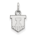 10k White Gold LogoArt University of Illinois Victory Badge Extra Small Pendant
