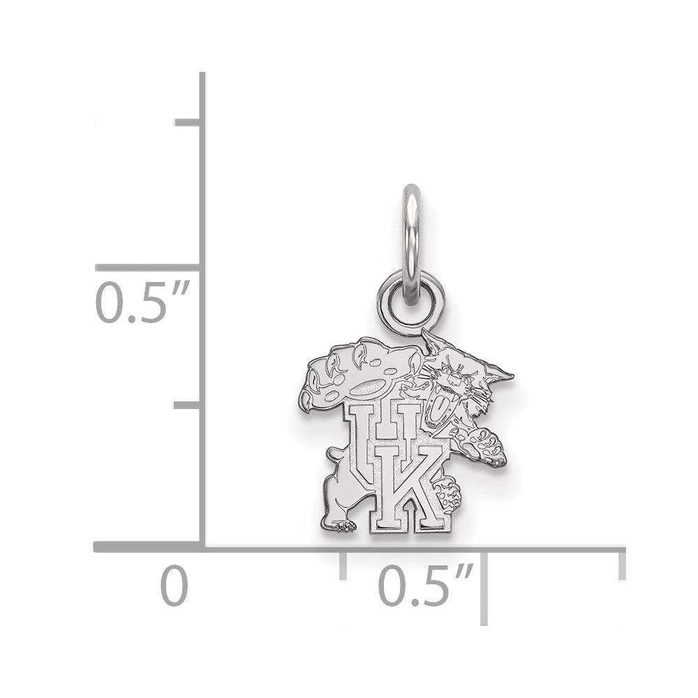 10k White Gold LogoArt University of Kentucky U-K Wildcat Extra Small Pendant