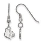 Sterling Silver Rhodium-plated LogoArt University of Louisville Cardinal Extra Small Dangle Wire Earrings