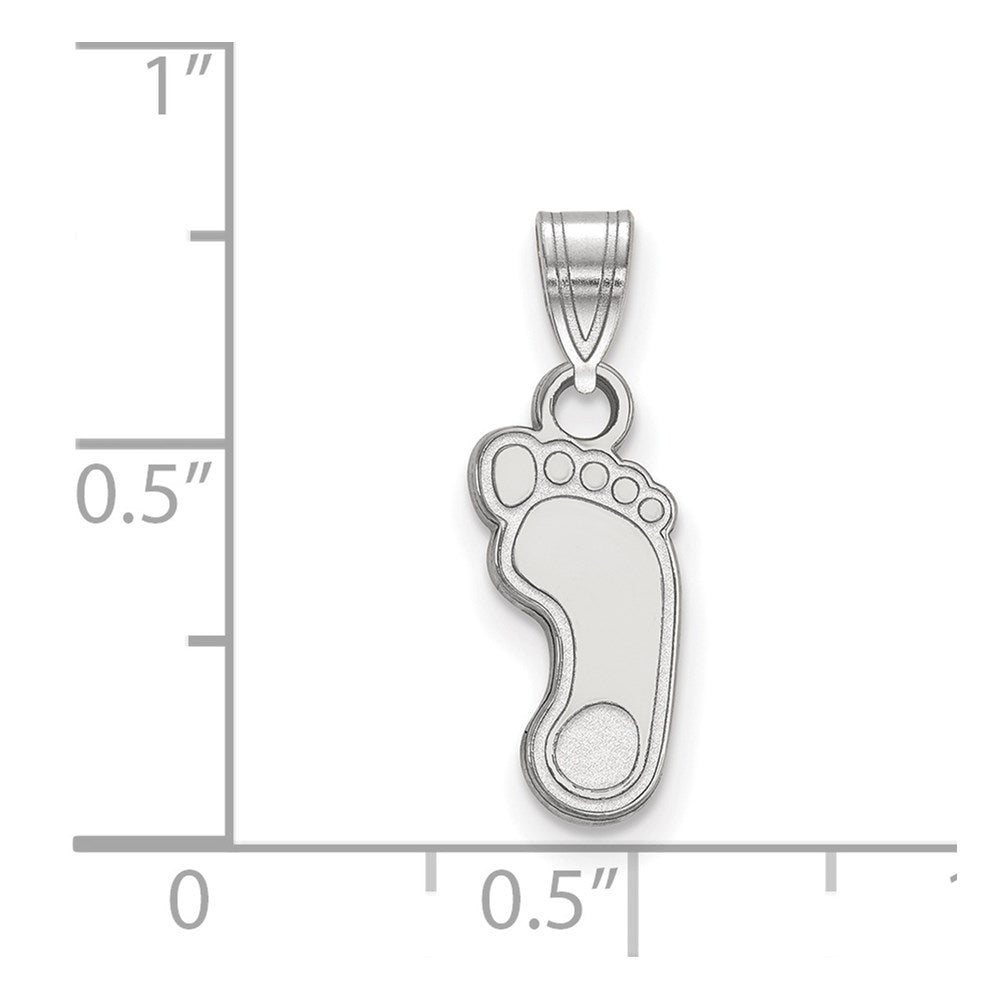 Sterling Silver Rhodium-plated LogoArt University of North Carolina Tar Heel Small Pendant