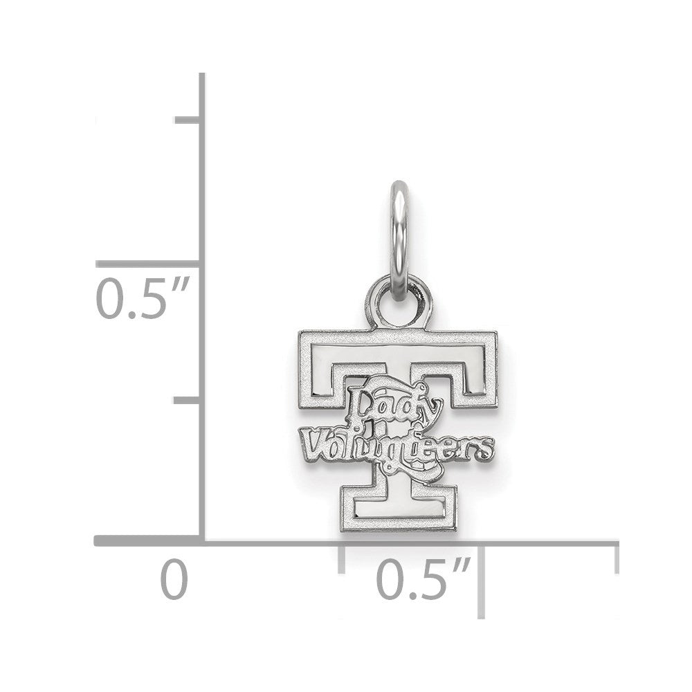 14k White Gold LogoArt University of Tennessee Lady Volunteers Extra Small Pendant