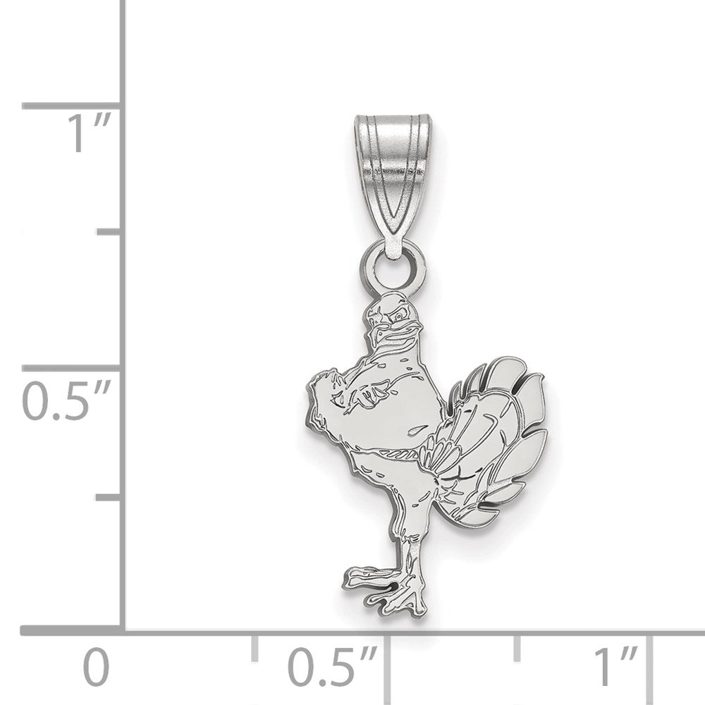 10k White Gold LogoArt Virginia Tech HokieBird Medium Pendant