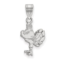 Sterling Silver Rhodium-plated LogoArt Virginia Tech HokieBird Medium Pendant