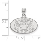 Sterling Silver Rhodium-plated LogoArt Auburn Tigers Small Pendant