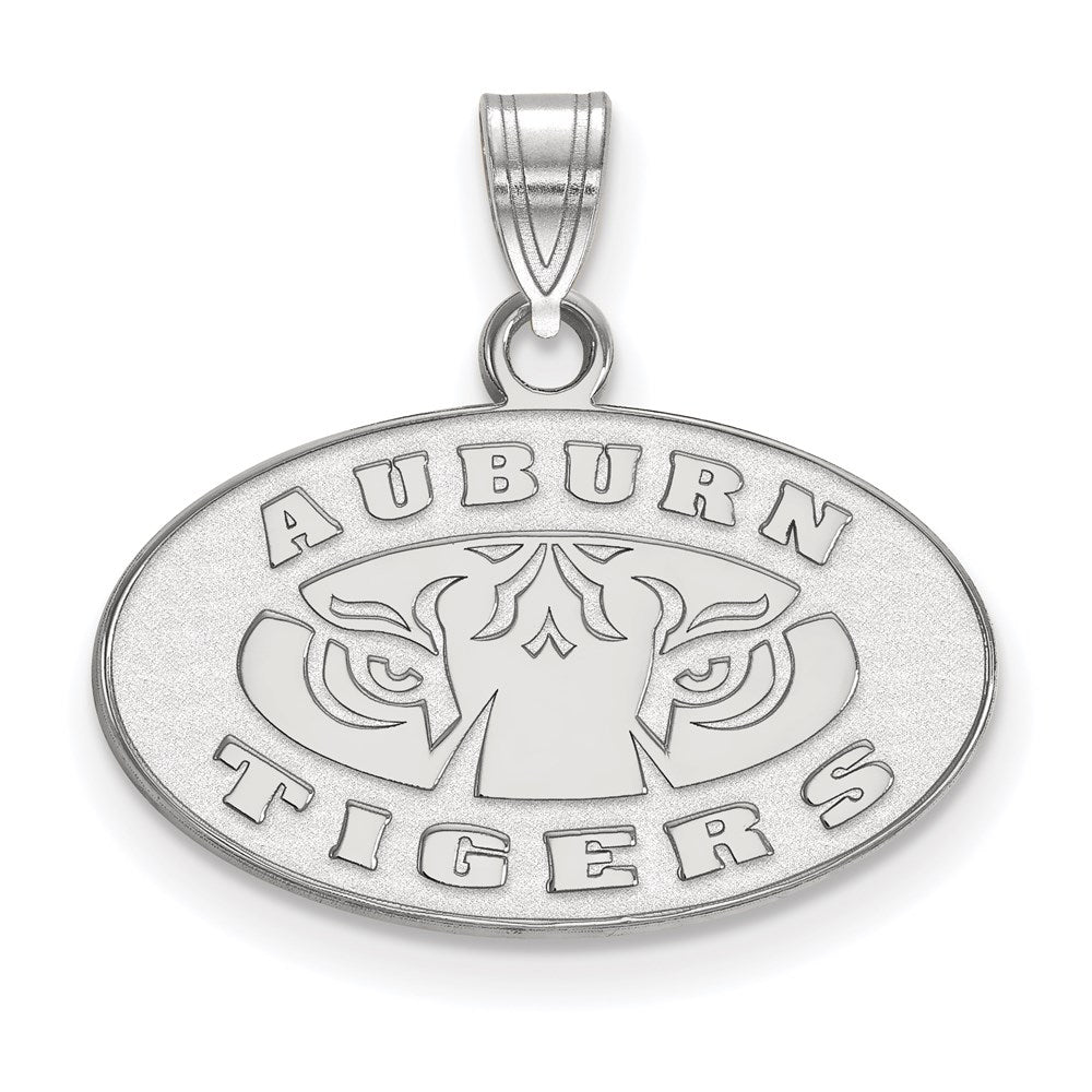 14k White Gold LogoArt Auburn Tigers Small Pendant