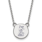 Sterling Silver Rhodium-plated LogoArt Alpha Xi Delta Sorority Symbol Small Color Enamel Pendant 18 inch Necklace