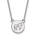 Sterling Silver Rhodium-plated LogoArt Delta Phi Epsilon Sorority Symbol Small Color Enamel Pendant 18 inch Necklace