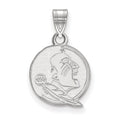 14k White Gold LogoArt Florida State University Seminole Small Pendant