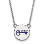 Sterling Silver Rhodium-plated LogoArt Kappa Kappa Gamma Sorority Symbol Small Color Enamel Pendant 18 inch Necklace