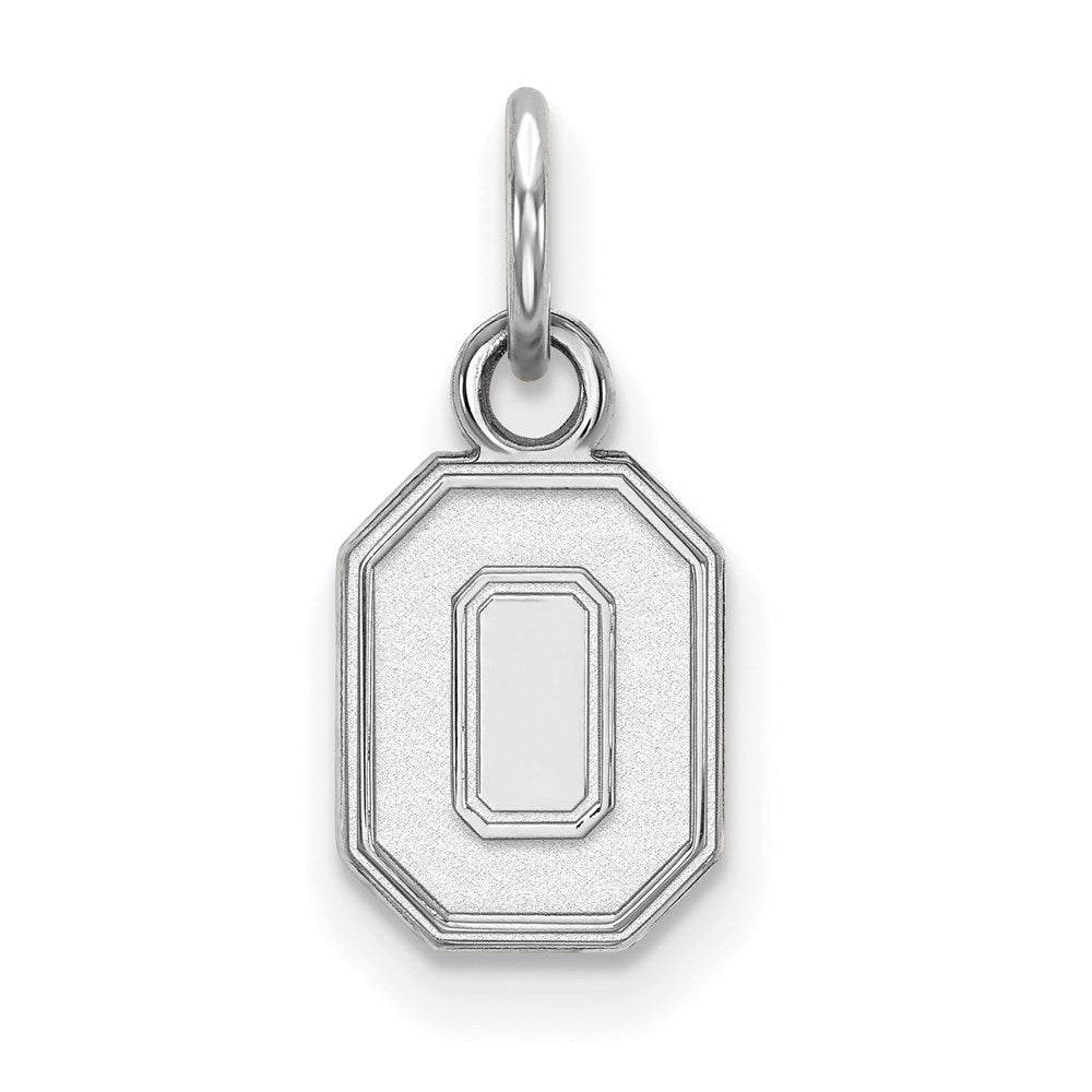 10k White Gold LogoArt The Ohio State University Letter O Extra Small Pendant