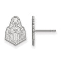 Sterling Silver Rhodium-plated LogoArt Purdue University Boilermakers Train Logo Small Post Earrings