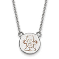 Sterling Silver Rhodium-plated LogoArt Sigma Delta Tau Sorority Symbol Small Color Enamel Pendant 18 inch Necklace