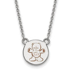 Sterling Silver Rhodium-plated LogoArt Sigma Delta Tau Sorority Symbol Small Color Enamel Pendant 18 inch Necklace