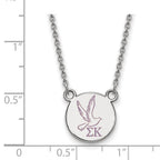 Sterling Silver Rhodium-plated LogoArt Sigma Kappa Sorority Symbol Small Color Enamel Pendant 18 inch Necklace
