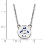Sterling Silver Rhodium-plated LogoArt Theta Phi Alpha Sorority Symbol Small Color Enamel Pendant 18 inch Necklace