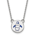 Sterling Silver Rhodium-plated LogoArt Theta Phi Alpha Sorority Symbol Small Color Enamel Pendant 18 inch Necklace