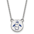 Sterling Silver Rhodium-plated LogoArt Theta Phi Alpha Sorority Symbol Small Color Enamel Pendant 18 inch Necklace