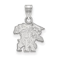 Sterling Silver Rhodium-plated LogoArt University of Kentucky U-K Wildcat Small Pendant