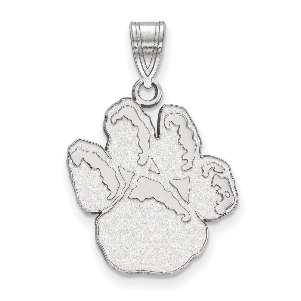 14k White Gold LogoArt University of Pittsburgh Panther Paw Large Pendant
