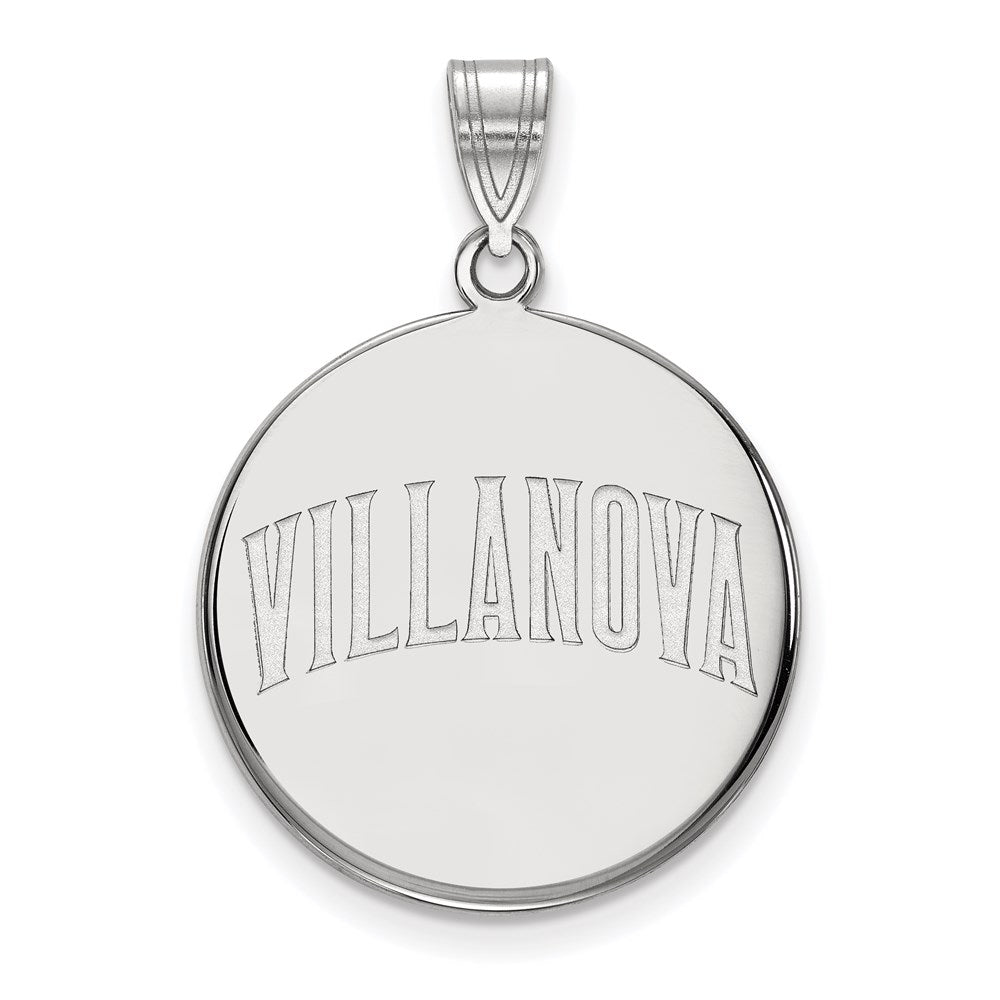10k White Gold LogoArt Villanova University Large Disc Pendant
