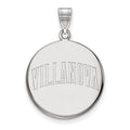 10k White Gold LogoArt Villanova University Large Disc Pendant