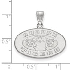 Sterling Silver Rhodium-plated LogoArt Auburn Tigers Medium Pendant