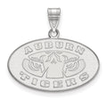 10k White Gold LogoArt Auburn Tigers Medium Pendant