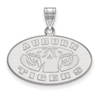 Sterling Silver Rhodium-plated LogoArt Auburn Tigers Medium Pendant