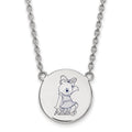 Sterling Silver Rhodium-plated LogoArt Alpha Xi Delta Sorority Symbol Large Color Enamel Pendant 18 inch Necklace