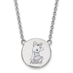 Sterling Silver Rhodium-plated LogoArt Alpha Xi Delta Sorority Symbol Large Color Enamel Pendant 18 inch Necklace