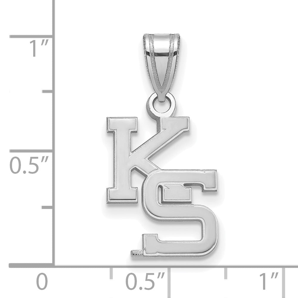 14k White Gold LogoArt Kansas State University K-S Medium Pendant