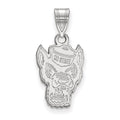 Sterling Silver Rhodium-plated LogoArt North Carolina State University Wolf Medium Pendant