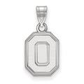 10k White Gold LogoArt The Ohio State University Letter O Small Pendant