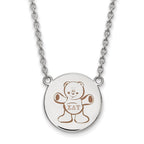 Sterling Silver Rhodium-plated LogoArt Sigma Delta Tau Sorority Symbol Large Color Enamel Pendant 18 inch Necklace