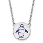 Sterling Silver Rhodium-plated LogoArt Theta Phi Alpha Sorority Symbol Large Color Enamel Pendant 18 inch Necklace