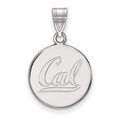 10k White Gold LogoArt University of California Berkeley Medium Disc Pendant