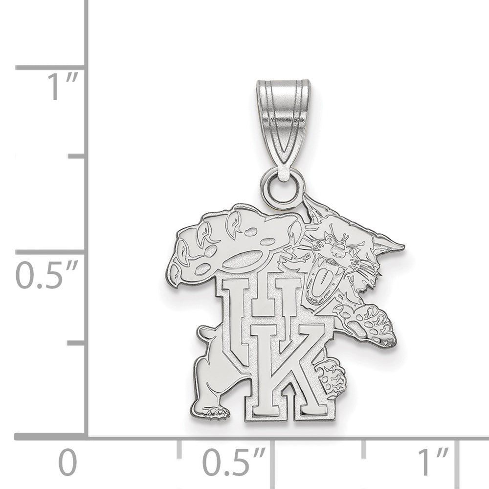 10k White Gold LogoArt University of Kentucky U-K Wildcat Medium Pendant