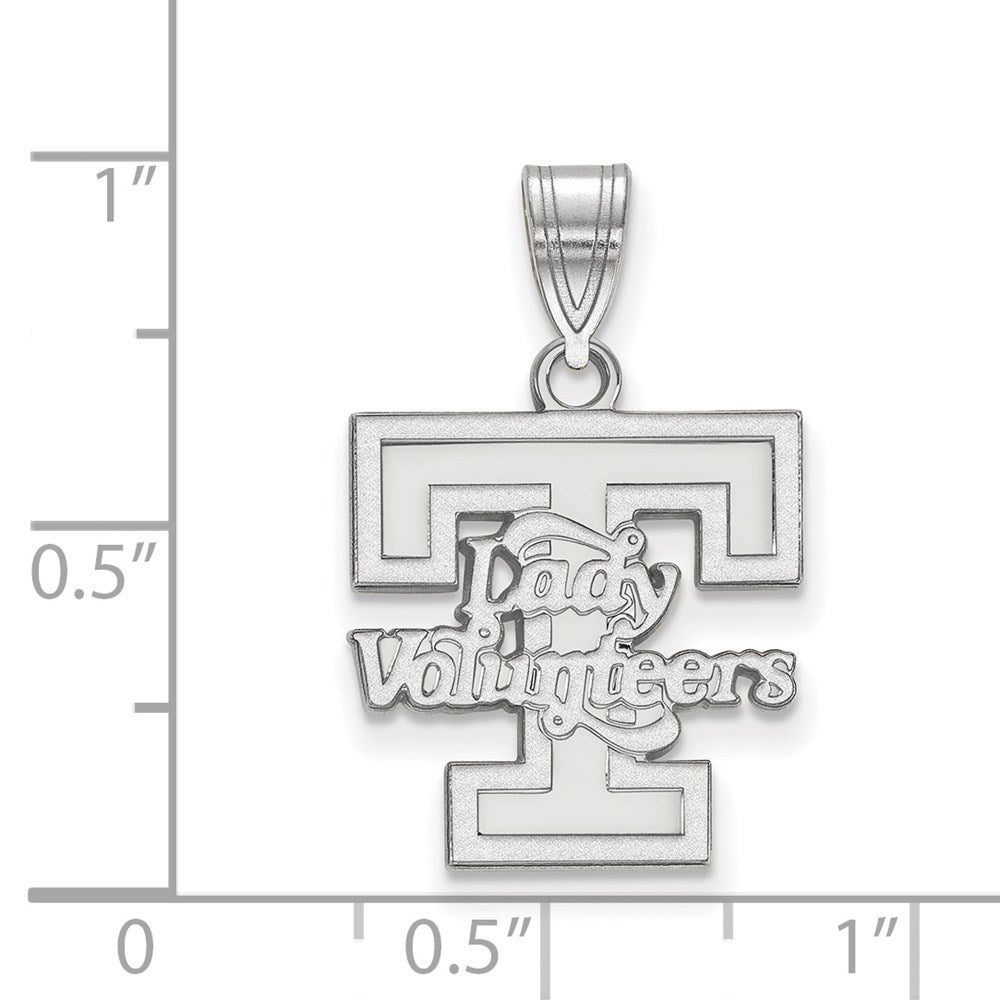 14k White Gold LogoArt University of Tennessee Lady Volunteers Medium Pendant