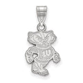 14k White Gold LogoArt University of Wisconsin Badger Medium Pendant