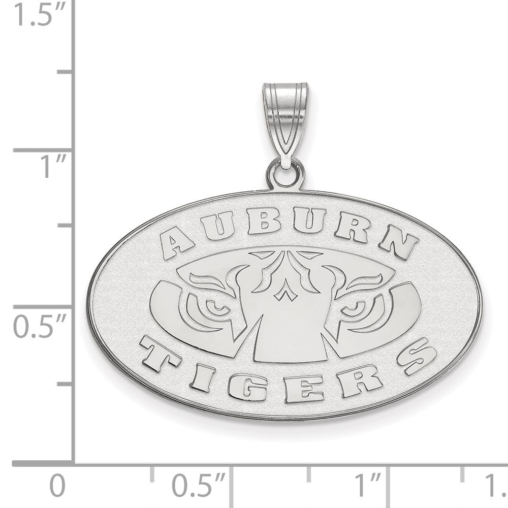 10k White Gold LogoArt Auburn Tigers Large Pendant