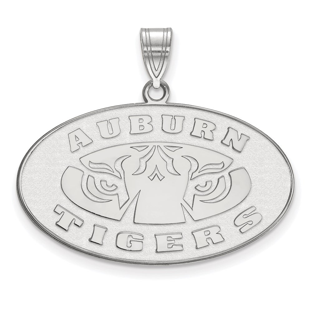 14k White Gold LogoArt Auburn Tigers Large Pendant