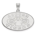 Sterling Silver Rhodium-plated LogoArt Auburn Tigers Large Pendant