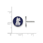 Sterling Silver Rhodium-plated LogoArt Alpha Xi Delta Sorority Symbol Color Enamel Post Earrings